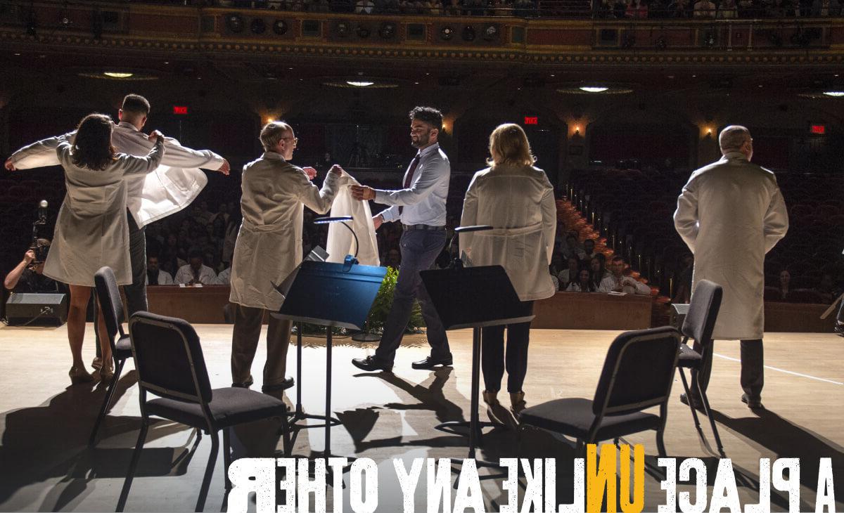 Students at the white-coat ceremony